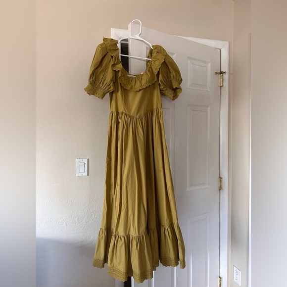Doen Mustard Ruffle Dress - Picture 2 of 4